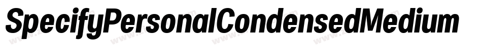 SpecifyPersonalCondensedMediumItalic-AdYD字体转换