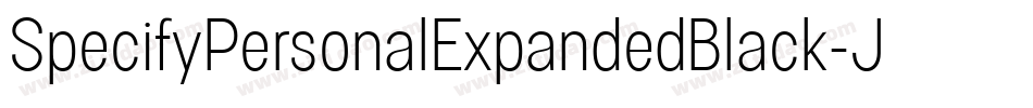 SpecifyPersonalExpandedBlack-J1do字体转换