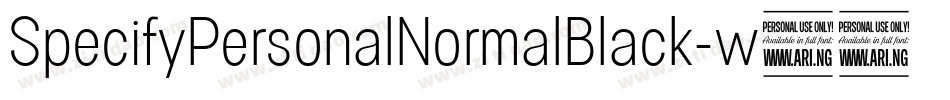 SpecifyPersonalNormalBlack-w582字体转换