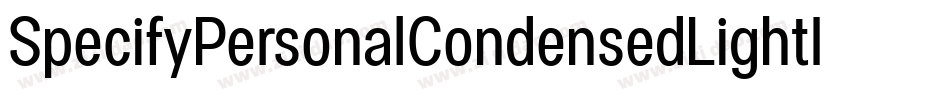 SpecifyPersonalCondensedLightItalic-p6rv字体转换