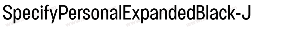 SpecifyPersonalExpandedBlack-J1do字体转换