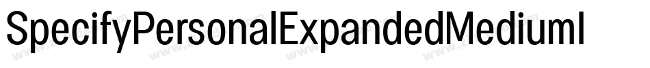 SpecifyPersonalExpandedMediumItalic-9r5j字体转换