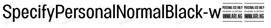 SpecifyPersonalNormalBlack-w582字体转换