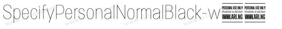 SpecifyPersonalNormalBlack-w582字体转换