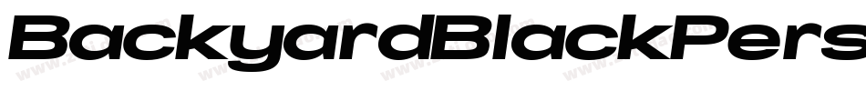 BackyardBlackPersonalItalic-rGqK字体转换