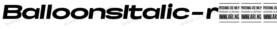 BalloonsItalic-r708字体转换