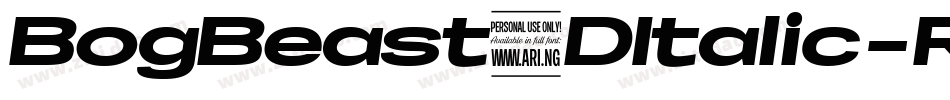 BogBeast3DItalic-RWeA字体转换