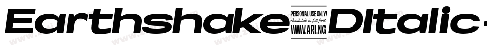 Earthshake3DItalic-ROmV字体转换