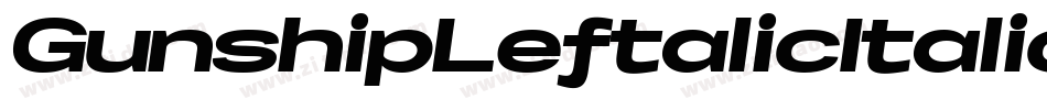 GunshipLeftalicItalic-R40E字体转换