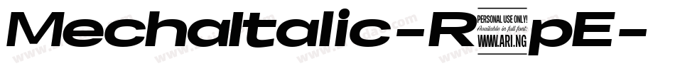 MechaItalic-R9pE字体转换