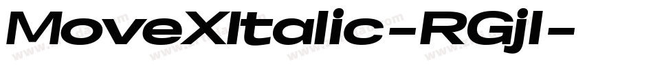 MoveXItalic-RGjl字体转换
