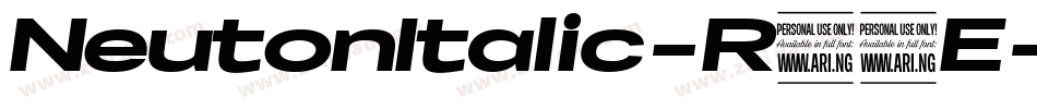 NeutonItalic-R30E字体转换