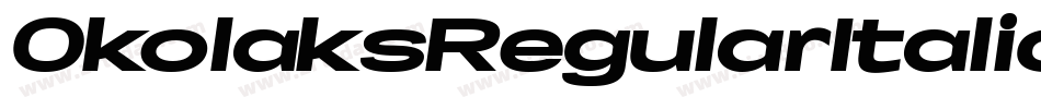 OkolaksRegularItalic-R0RA字体转换