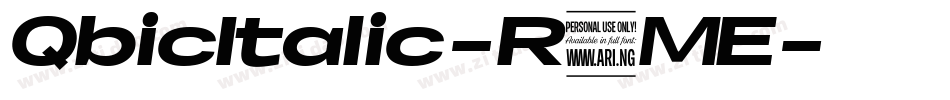 QbicItalic-R9ME字体转换