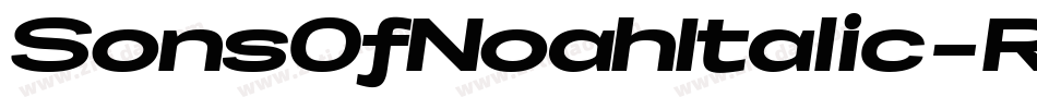 SonsOfNoahItalic-R72l字体转换