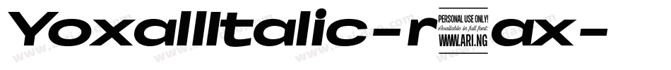 YoxallItalic-r3ax字体转换