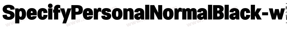 SpecifyPersonalNormalBlack-w582字体转换