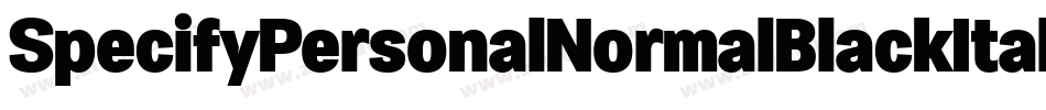 SpecifyPersonalNormalBlackItalic-787E字体转换