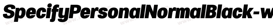 SpecifyPersonalNormalBlack-w582字体转换