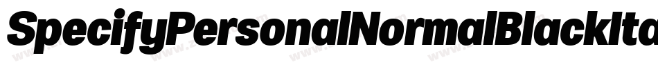 SpecifyPersonalNormalBlackItalic-787E字体转换