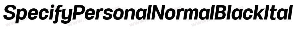 SpecifyPersonalNormalBlackItalic-787E字体转换