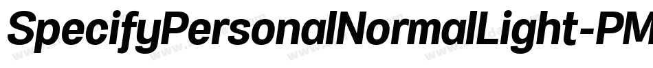 SpecifyPersonalNormalLight-PMmP字体转换