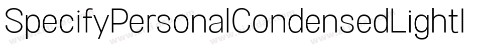 SpecifyPersonalCondensedLightItalic-p6rv字体转换