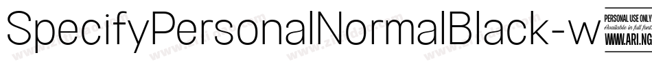 SpecifyPersonalNormalBlack-w582字体转换
