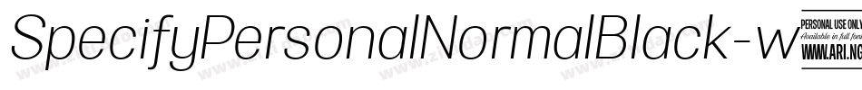 SpecifyPersonalNormalBlack-w582字体转换