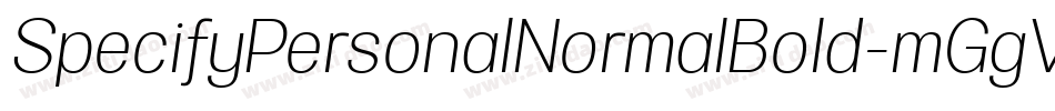 SpecifyPersonalNormalBold-mGgV字体转换