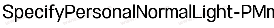 SpecifyPersonalNormalLight-PMmP字体转换