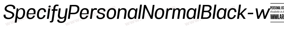 SpecifyPersonalNormalBlack-w582字体转换