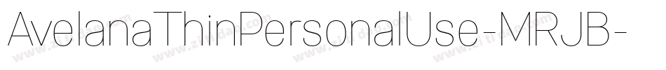 AvelanaThinPersonalUse-MRJB字体转换