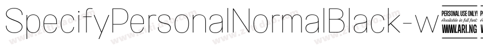 SpecifyPersonalNormalBlack-w582字体转换