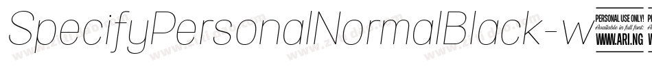 SpecifyPersonalNormalBlack-w582字体转换