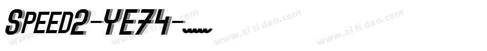 Speed2-YE74字体转换