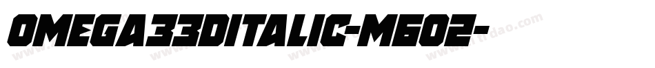 Omega33DItalic-m6o2字体转换