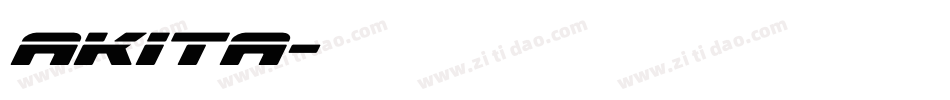 akita字体转换