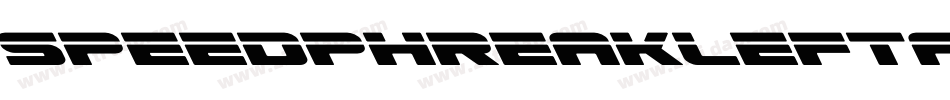 SpeedPhreakLeftalic-K7V17字体转换