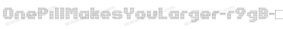 OnePillMakesYouLarger-r9gB字体转换