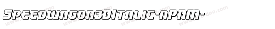 Speedwagon3DItalic-nPAM字体转换