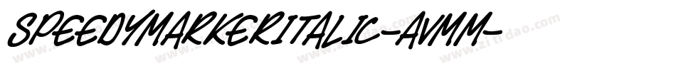 SpeedyMarkerItalic-Avmm字体转换