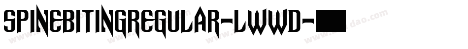 SpinebitingRegular-lwwd字体转换