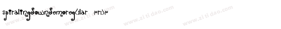 SpiralingDownDemoRegular-4rv4字体转换