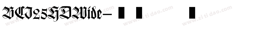 BCI25HDWide字体转换