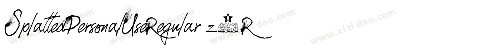 SplattedPersonalUseRegular-z8R8D字体转换
