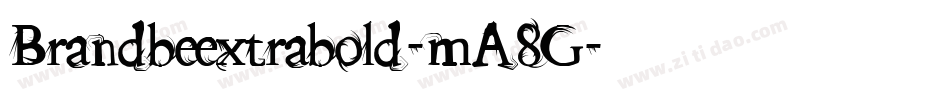 Brandbeextrabold-mA8G字体转换