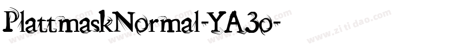 PlattmaskNormal-YA3o字体转换