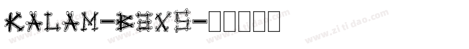 Kalam-B3x5字体转换