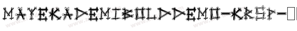 MayekaDemiBoldDemo-KR5p字体转换